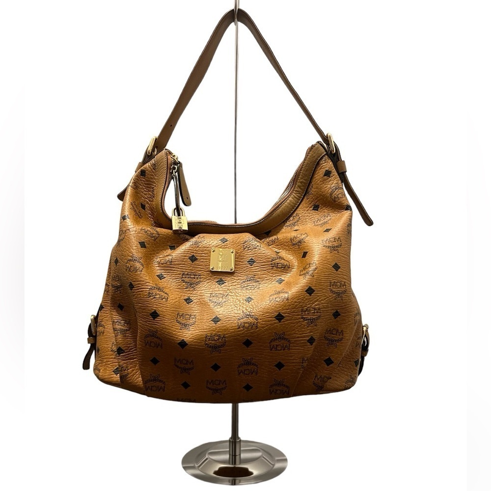 MCM Leather Visetos Shoulder Hobo Bag - Picture 3 of 16